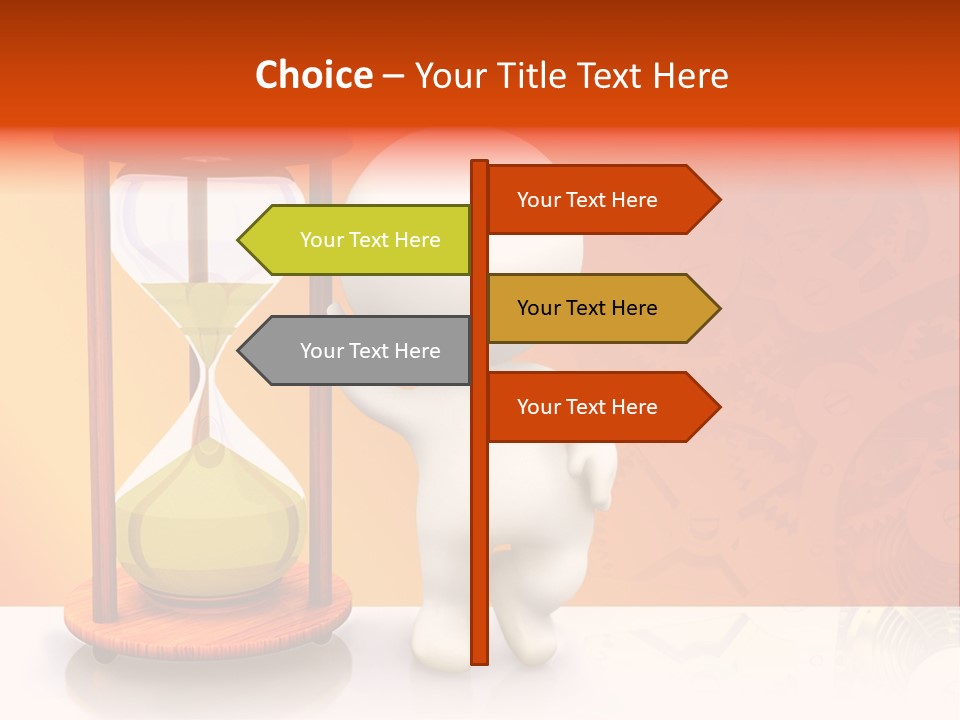 Leaning Person Three Dimensional PowerPoint Template