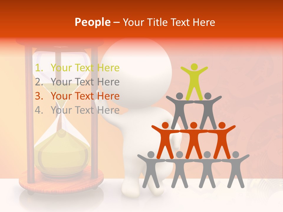 Leaning Person Three Dimensional PowerPoint Template