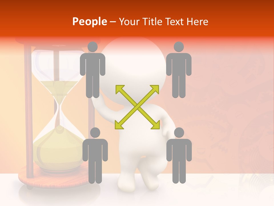 Leaning Person Three Dimensional PowerPoint Template