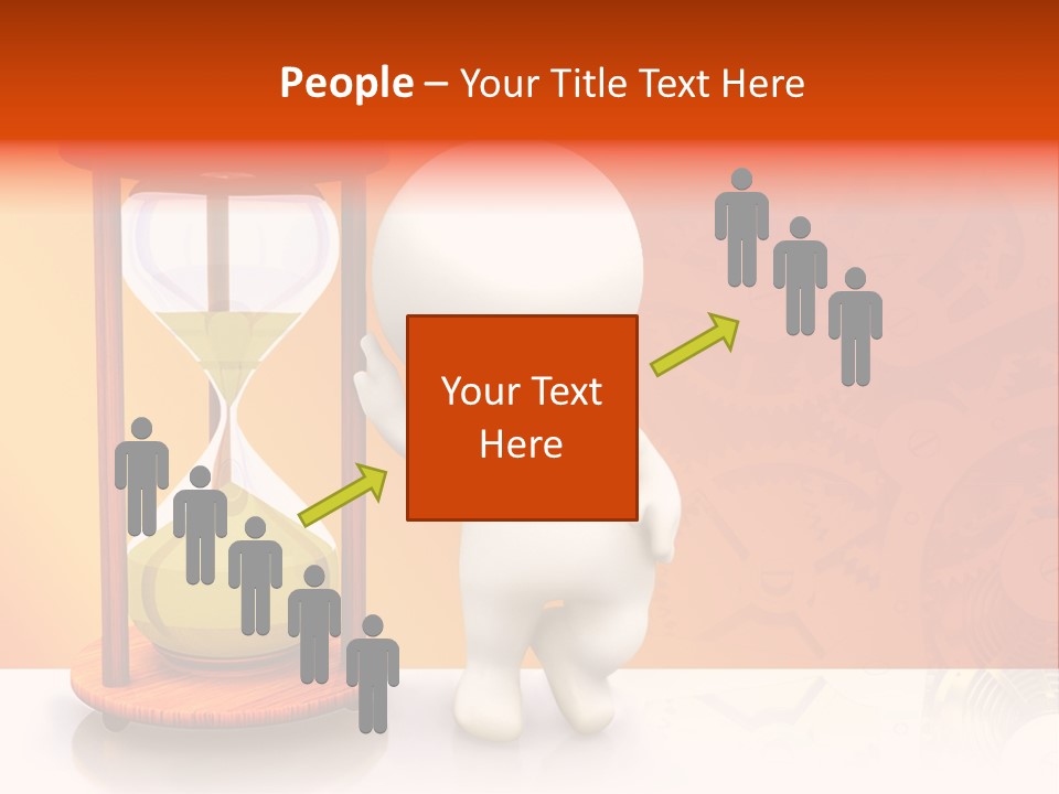 Leaning Person Three Dimensional PowerPoint Template