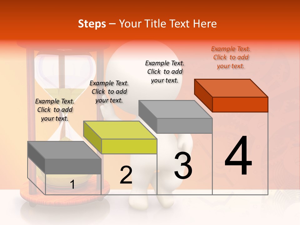 Leaning Person Three Dimensional PowerPoint Template