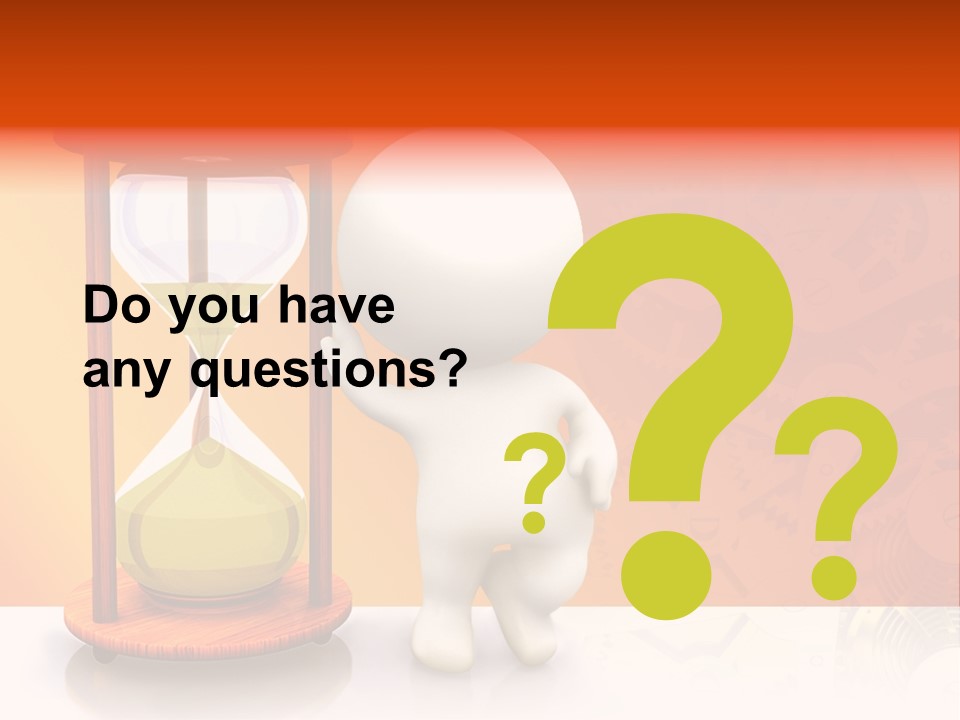 Leaning Person Three Dimensional PowerPoint Template