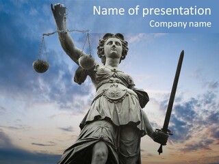 Judge Person Themis PowerPoint Template