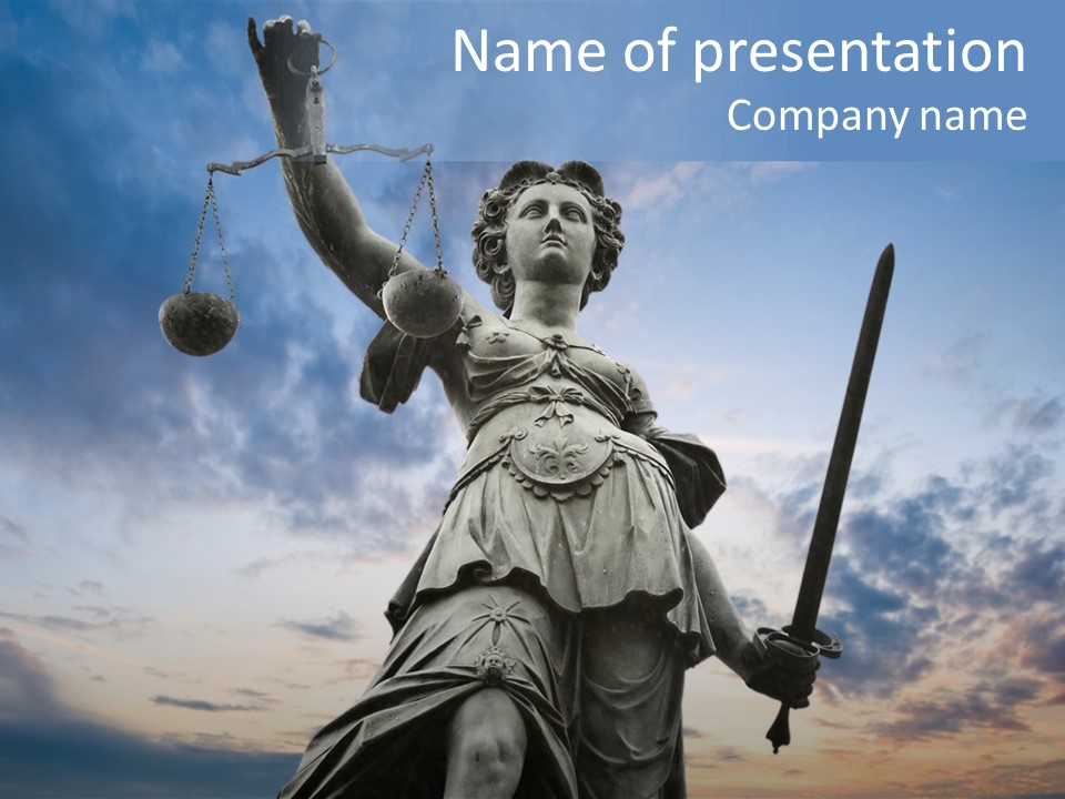 Judge Person Themis PowerPoint Template