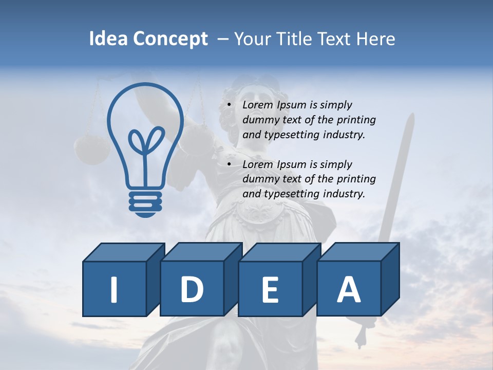 Judge Person Themis PowerPoint Template