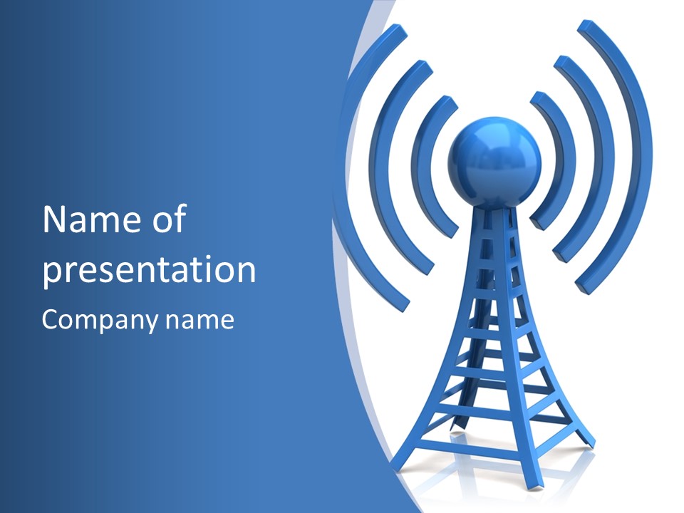 Illustration Isolated Radio PowerPoint Template