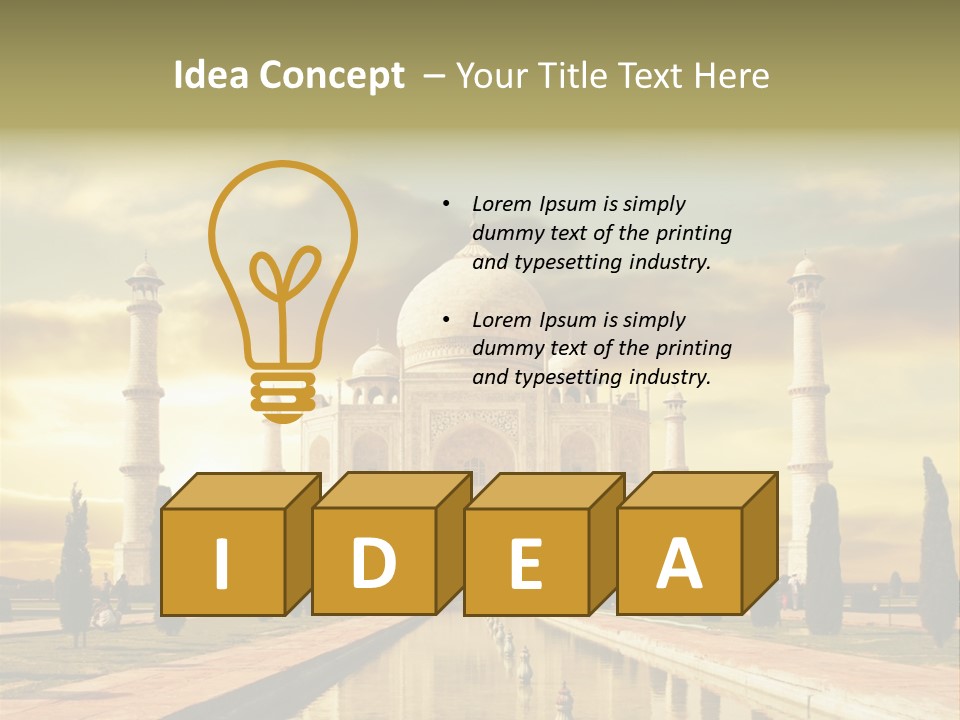 Religion Tower India PowerPoint Template