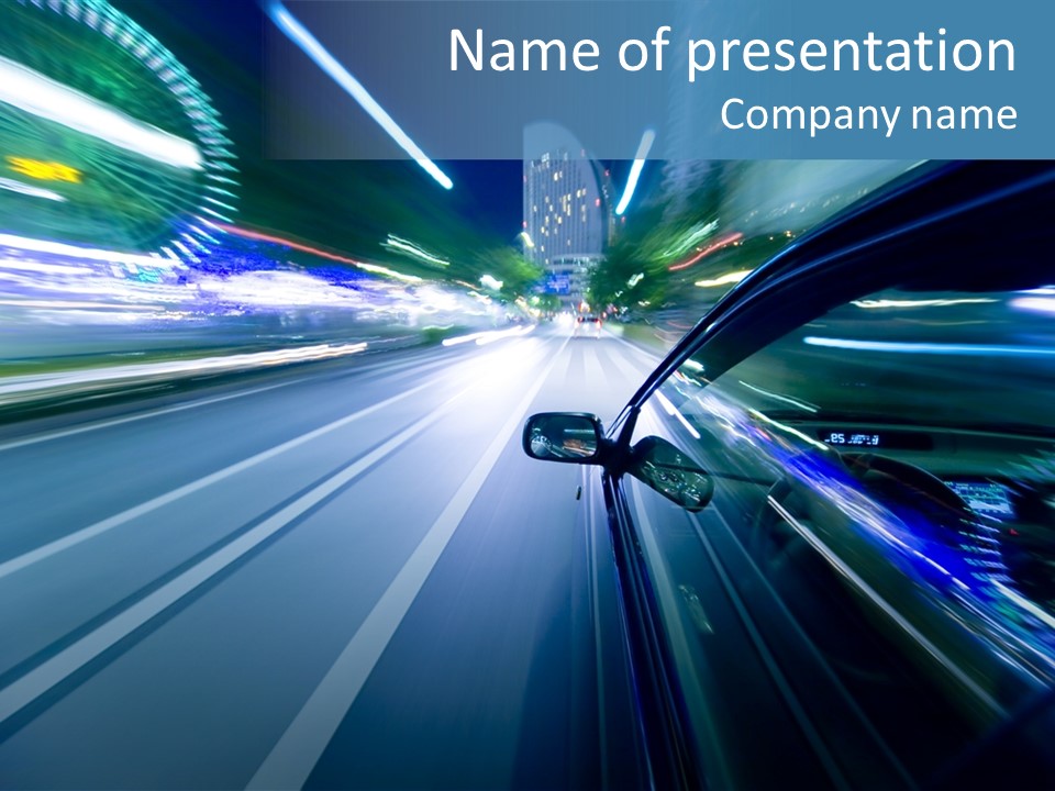 Speedometer Dash Twilight PowerPoint Template