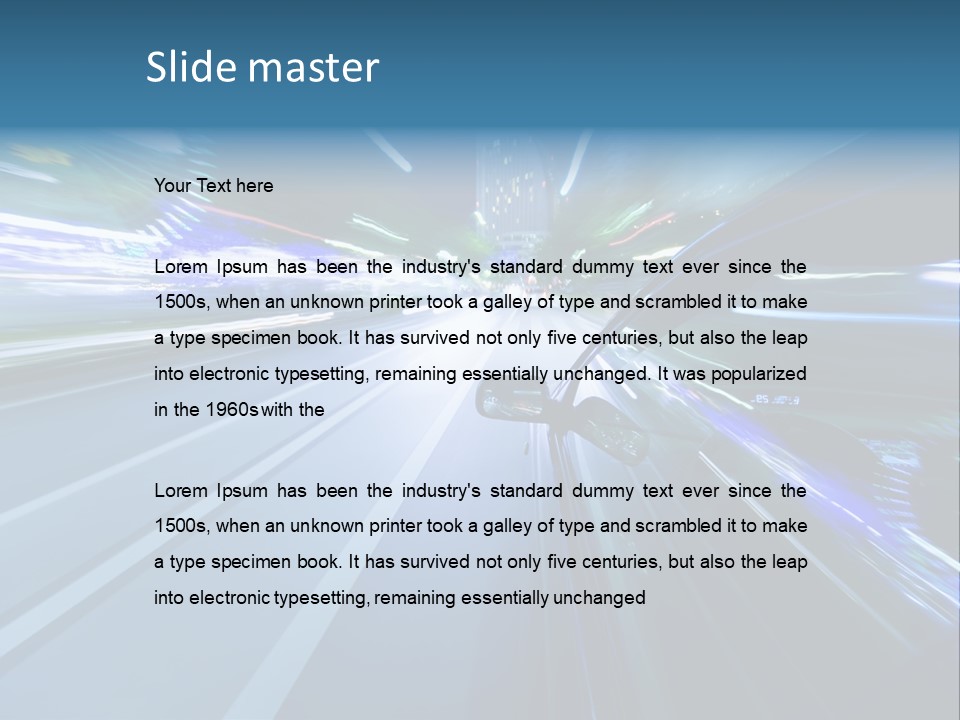 Speedometer Dash Twilight PowerPoint Template