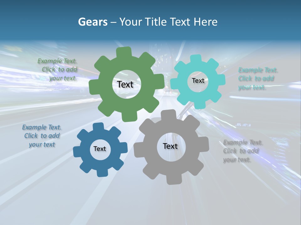 Speedometer Dash Twilight PowerPoint Template