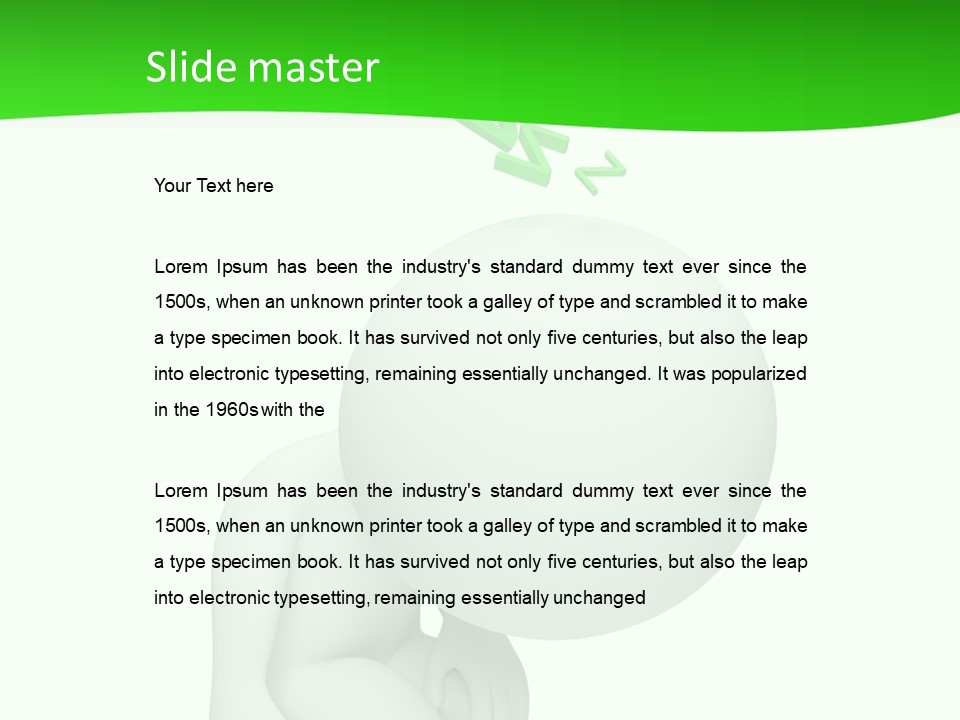 Exhausted Background Green PowerPoint Template