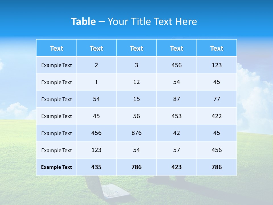 Grass Meadow Tie PowerPoint Template