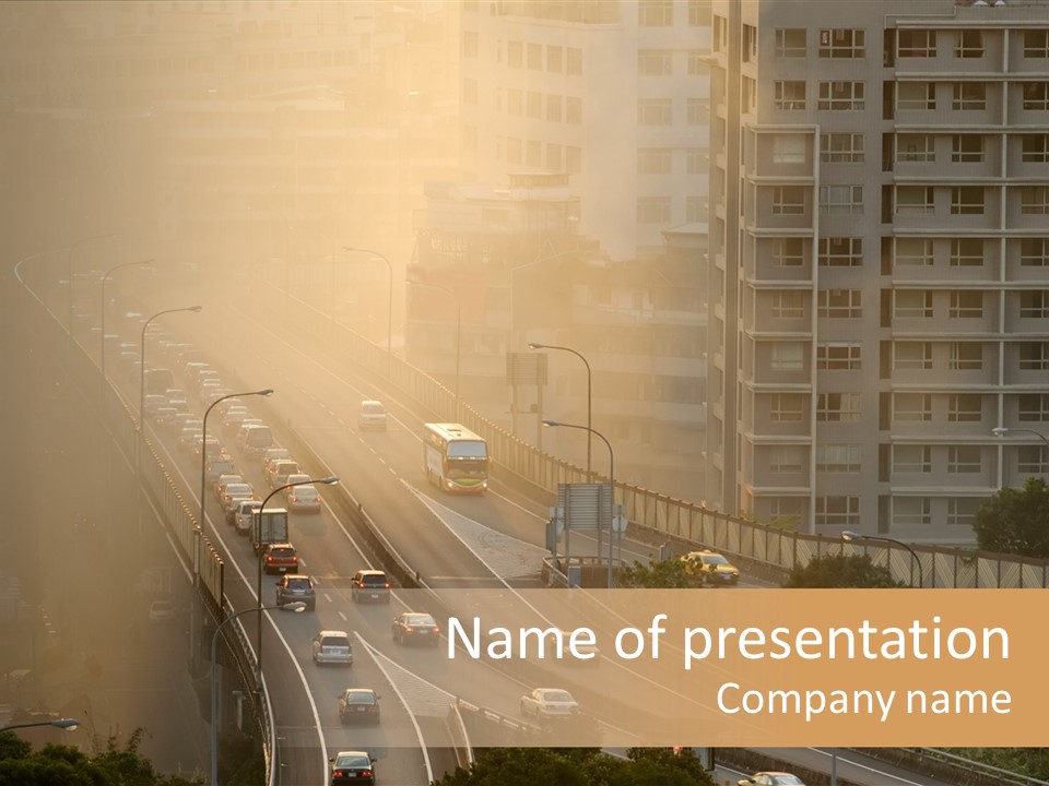 Road Exterior Highway PowerPoint Template