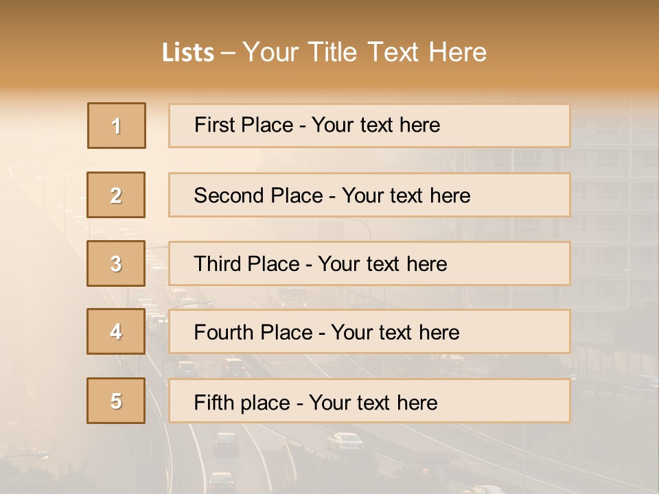 Road Exterior Highway PowerPoint Template