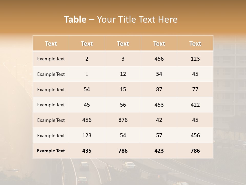 Road Exterior Highway PowerPoint Template