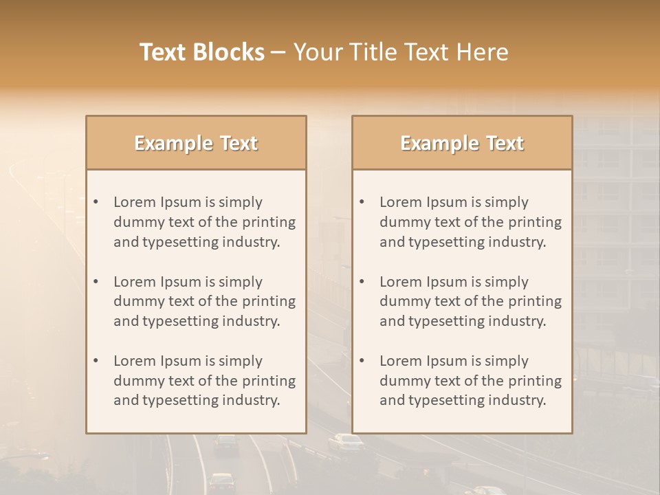 Road Exterior Highway PowerPoint Template