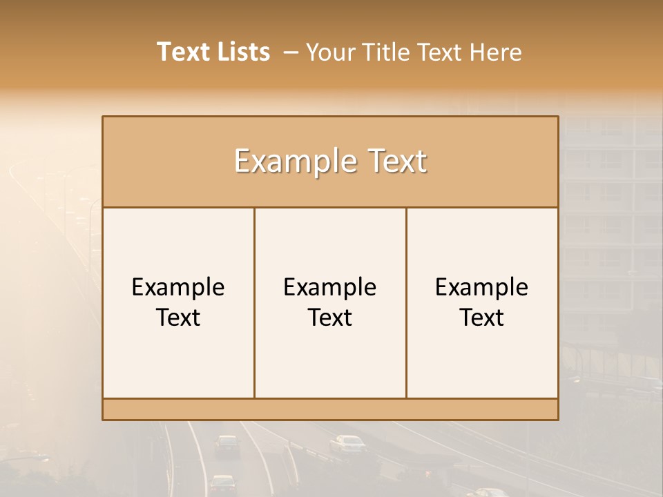 Road Exterior Highway PowerPoint Template
