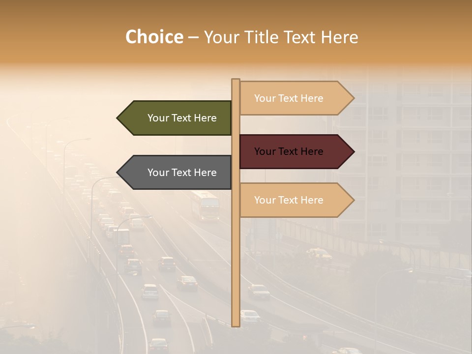 Road Exterior Highway PowerPoint Template