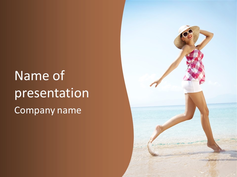 Splashing Sunglasses Sunshine PowerPoint Template