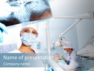 Bone Blue Periodontal PowerPoint Template