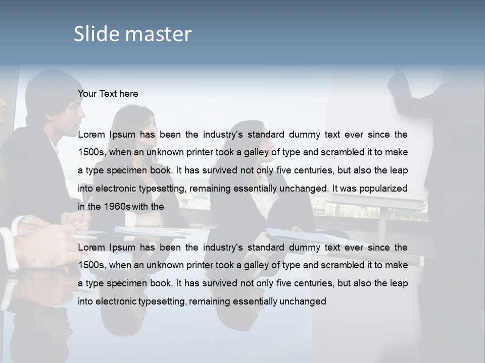 Blue Plan Job PowerPoint Template