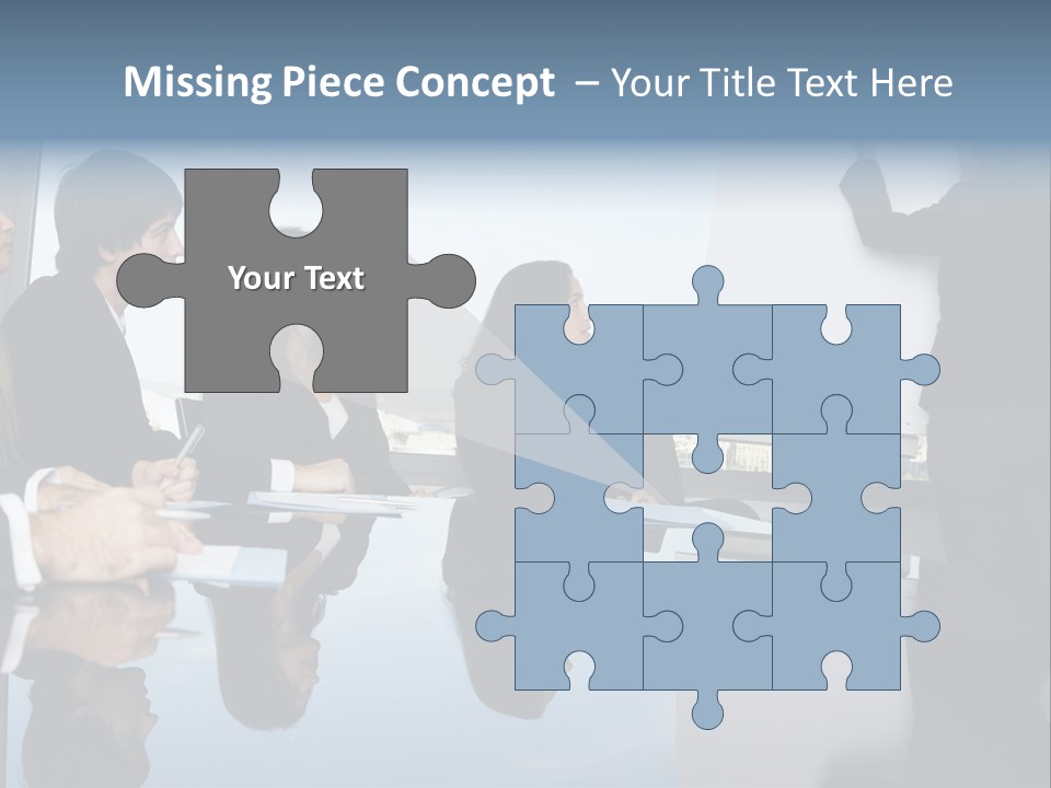 Blue Plan Job PowerPoint Template