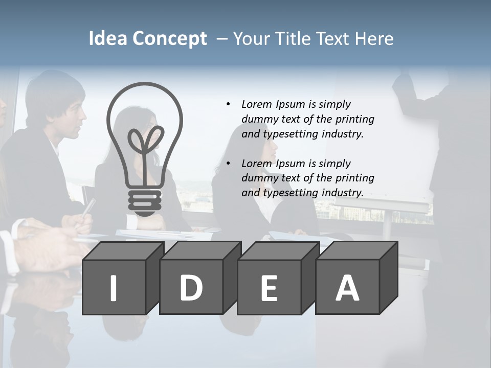 Blue Plan Job PowerPoint Template