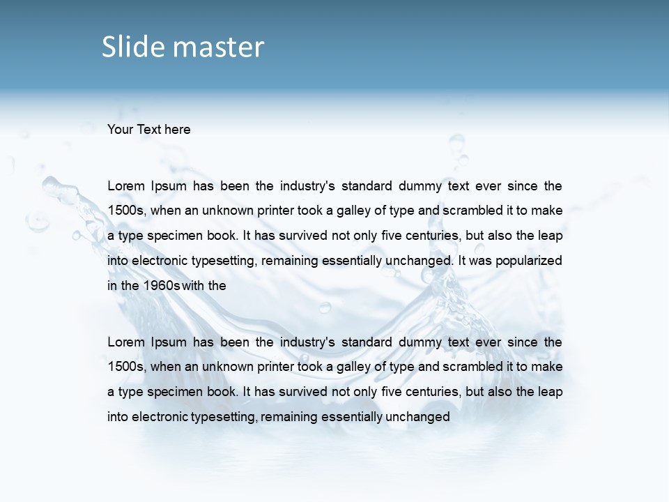 Purity Drops Isolated PowerPoint Template