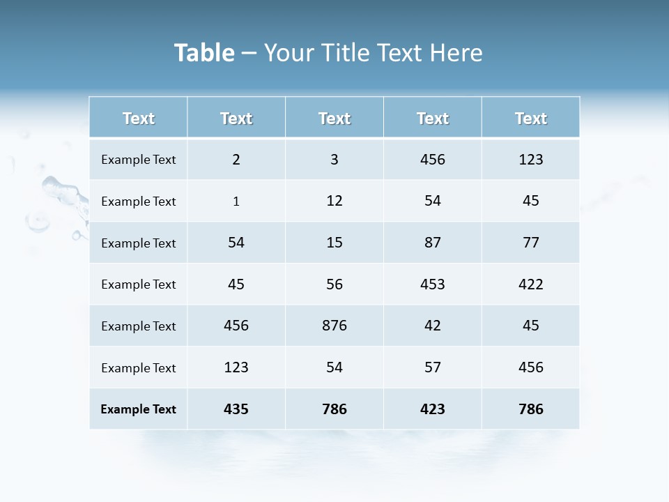 Purity Drops Isolated PowerPoint Template
