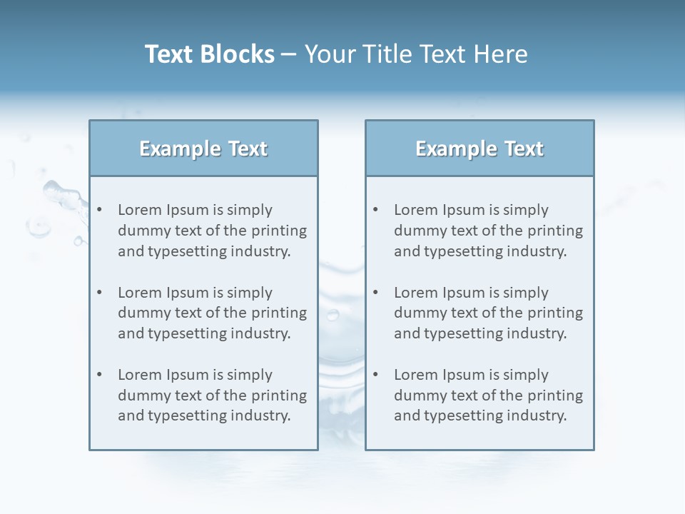 Purity Drops Isolated PowerPoint Template