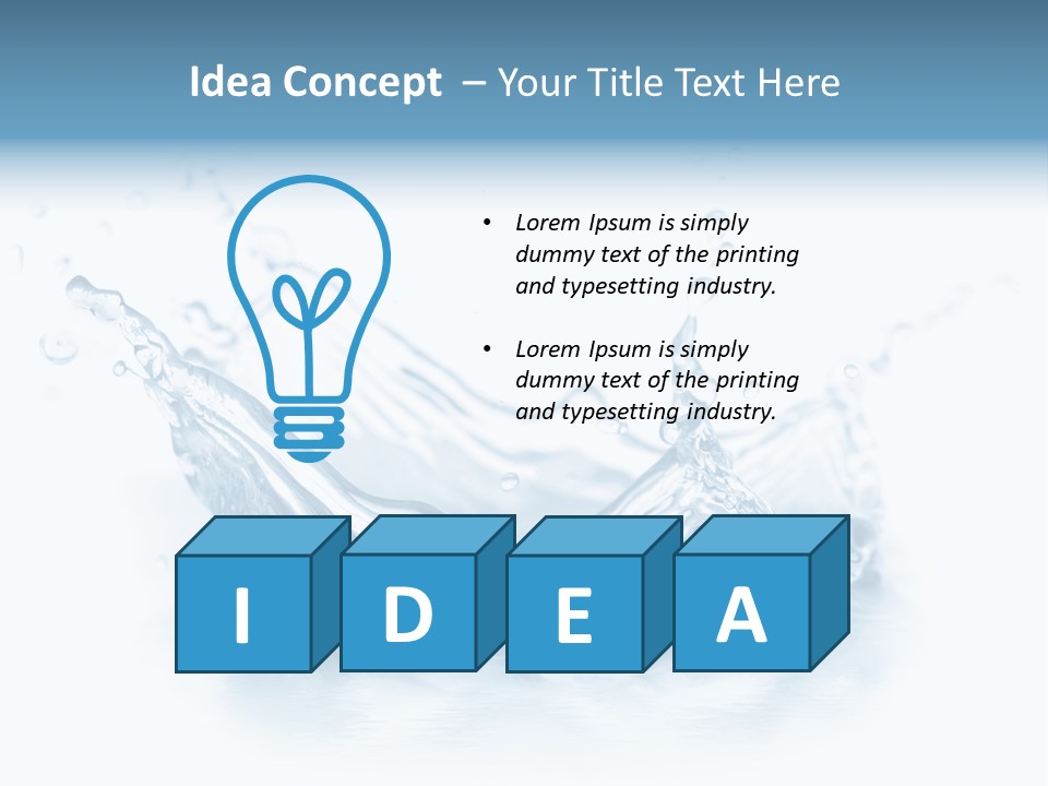 Purity Drops Isolated PowerPoint Template