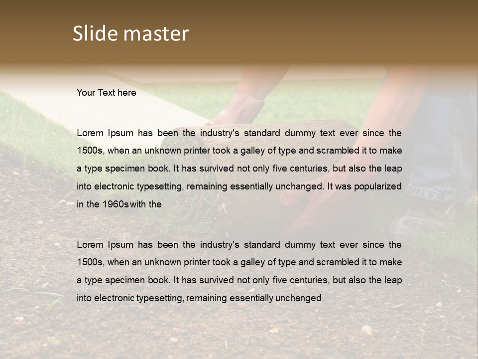 Gardening Detail Grass PowerPoint Template