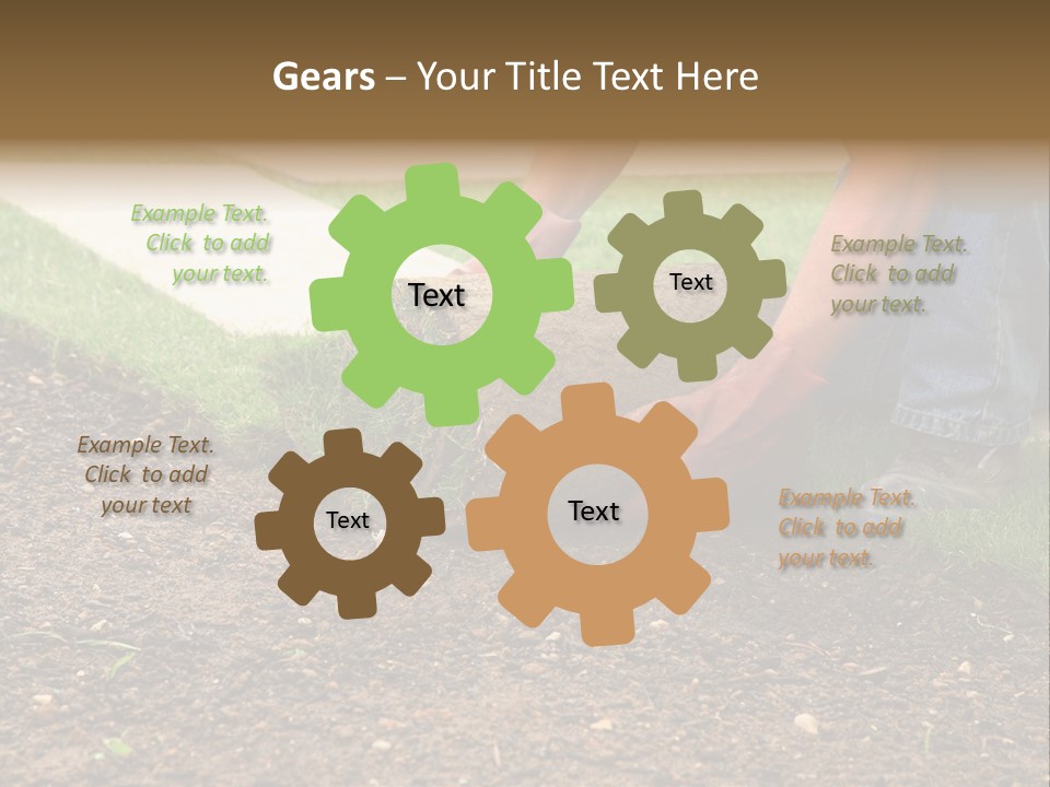 Gardening Detail Grass PowerPoint Template