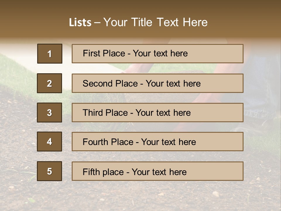 Gardening Detail Grass PowerPoint Template