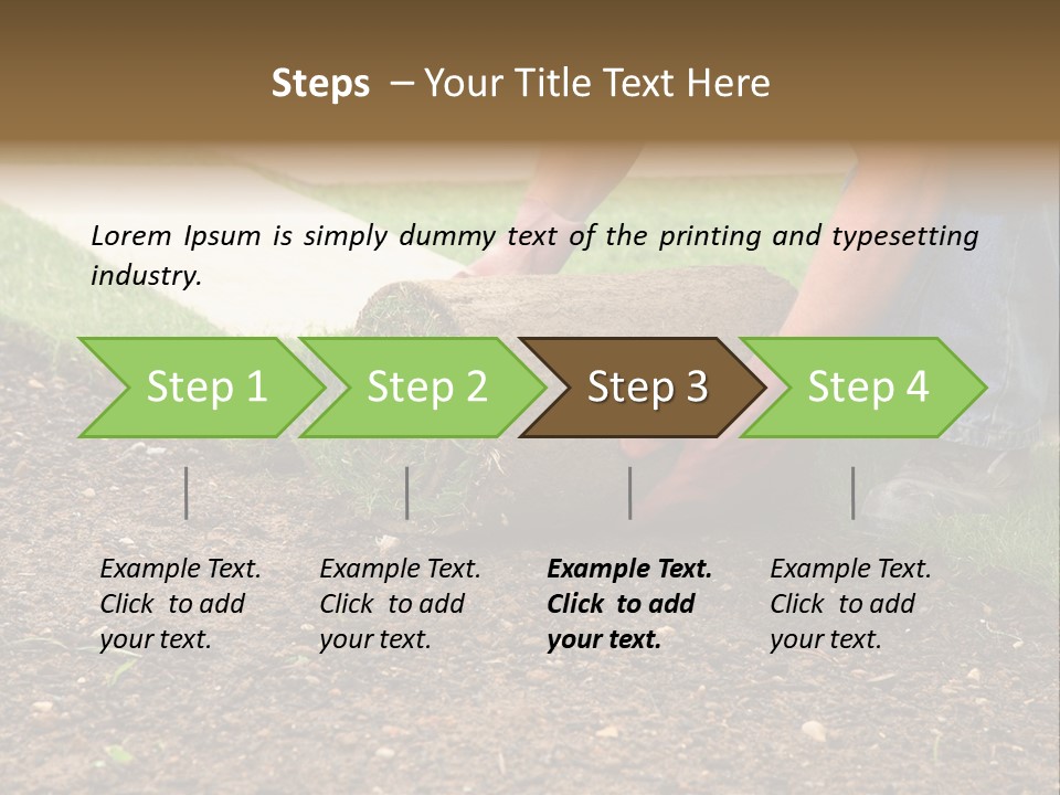 Gardening Detail Grass PowerPoint Template