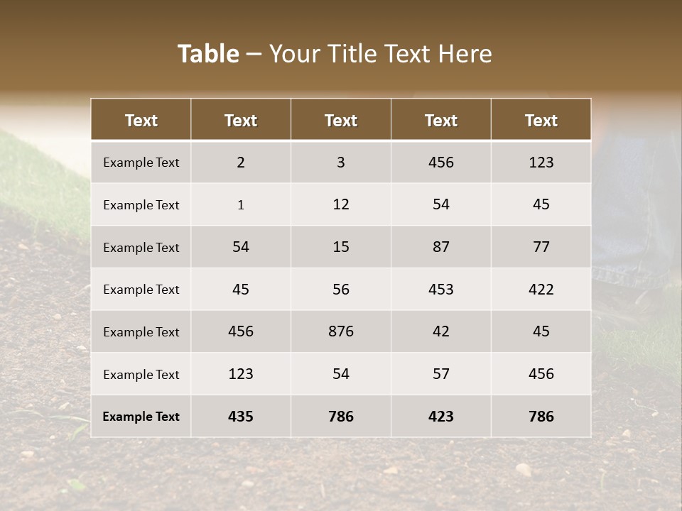 Gardening Detail Grass PowerPoint Template