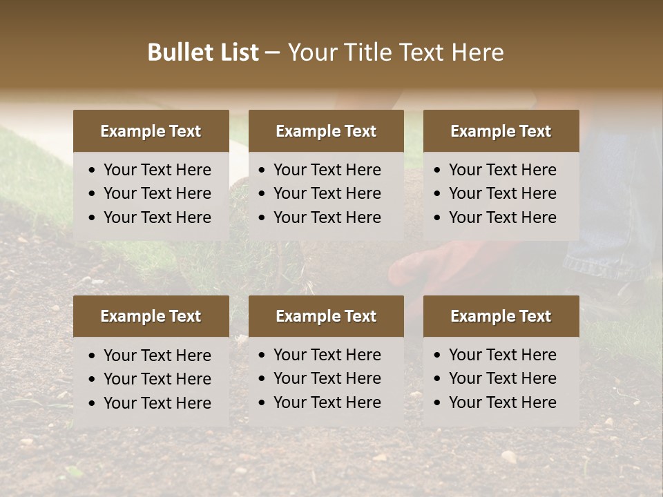 Gardening Detail Grass PowerPoint Template