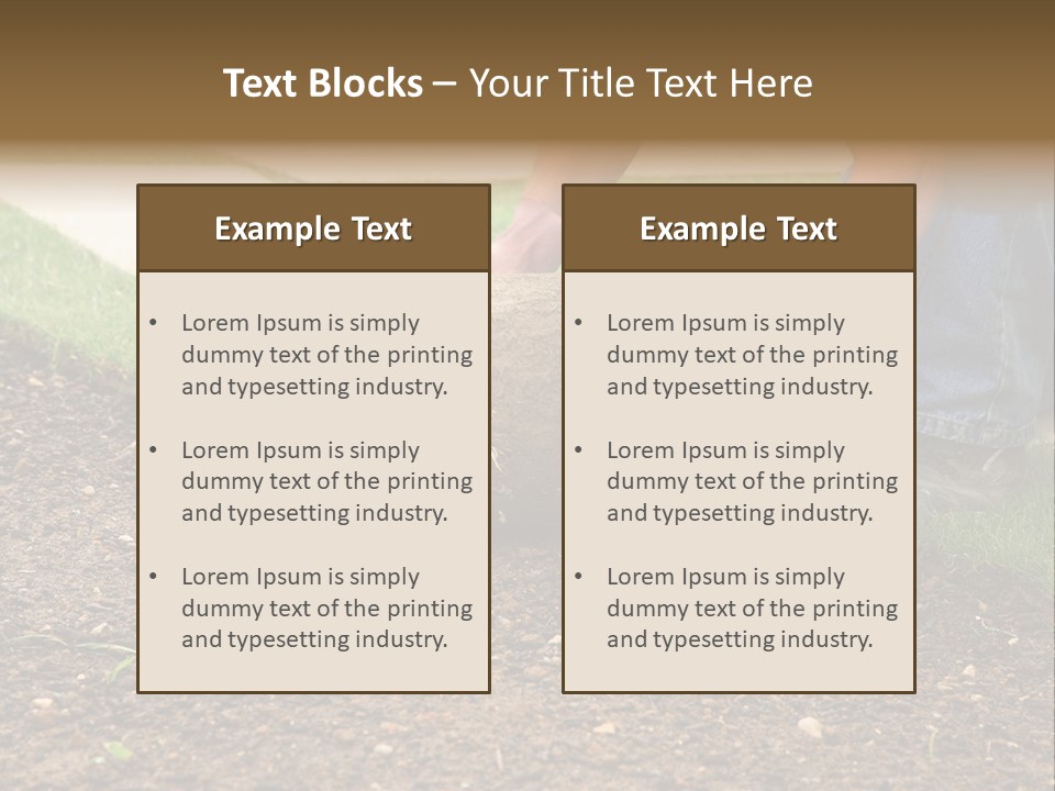 Gardening Detail Grass PowerPoint Template
