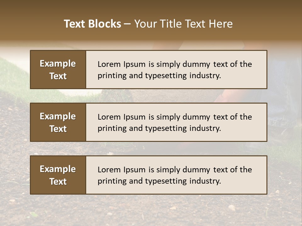 Gardening Detail Grass PowerPoint Template