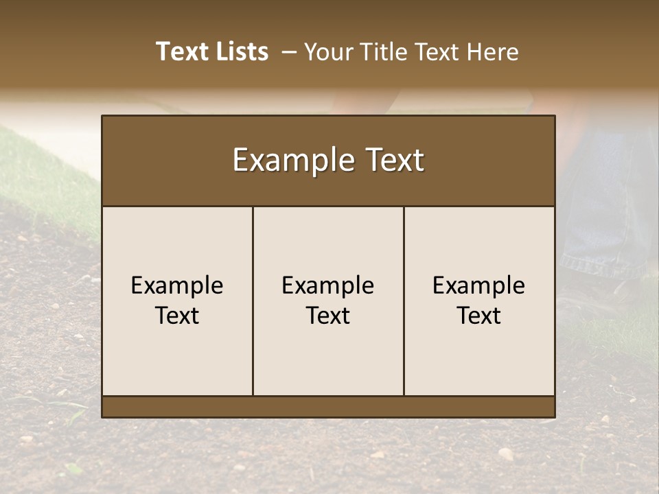Gardening Detail Grass PowerPoint Template