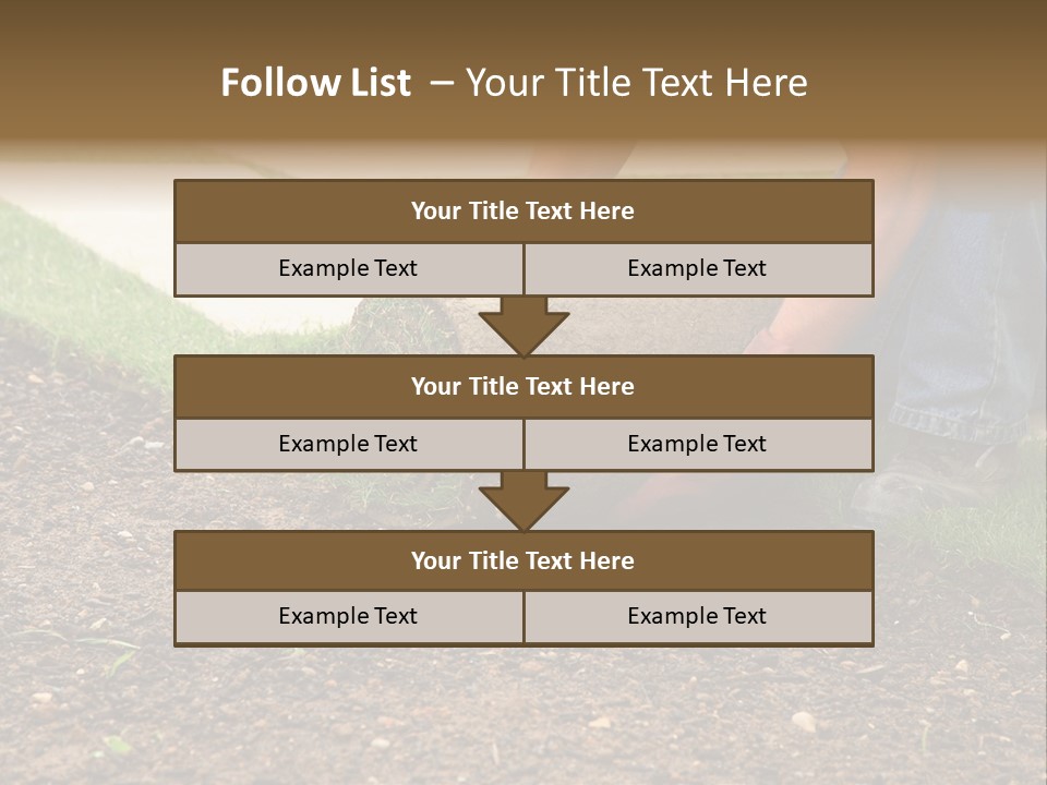 Gardening Detail Grass PowerPoint Template