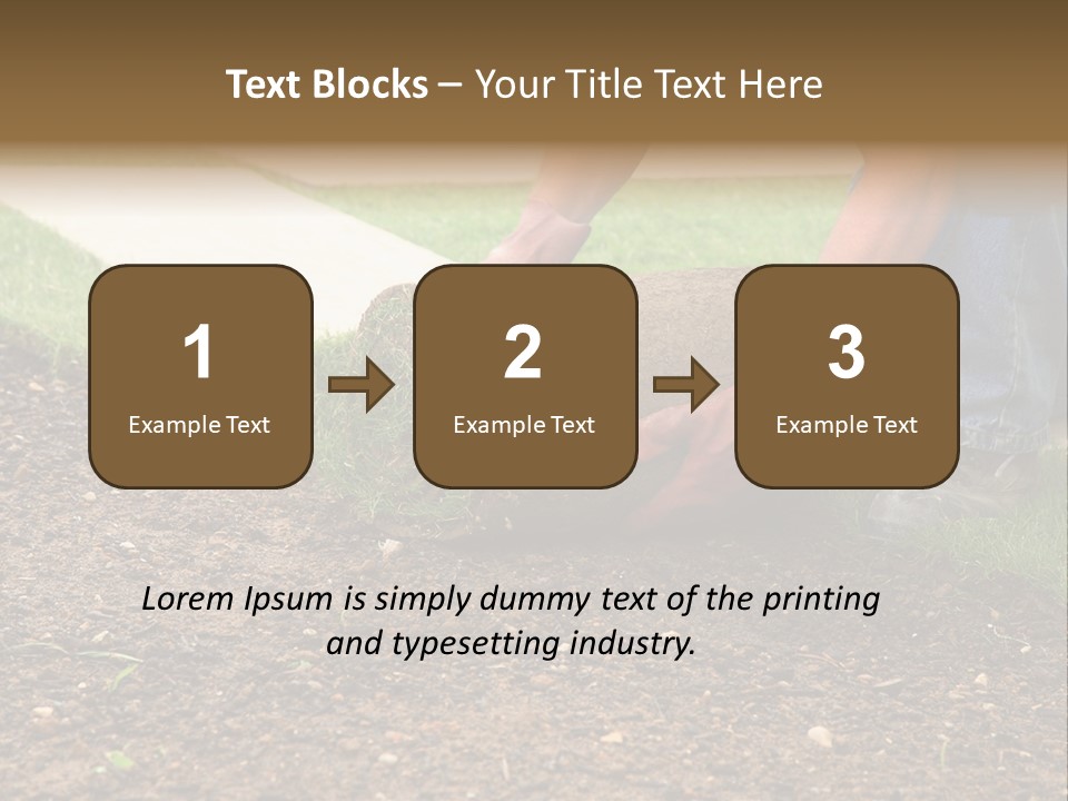 Gardening Detail Grass PowerPoint Template