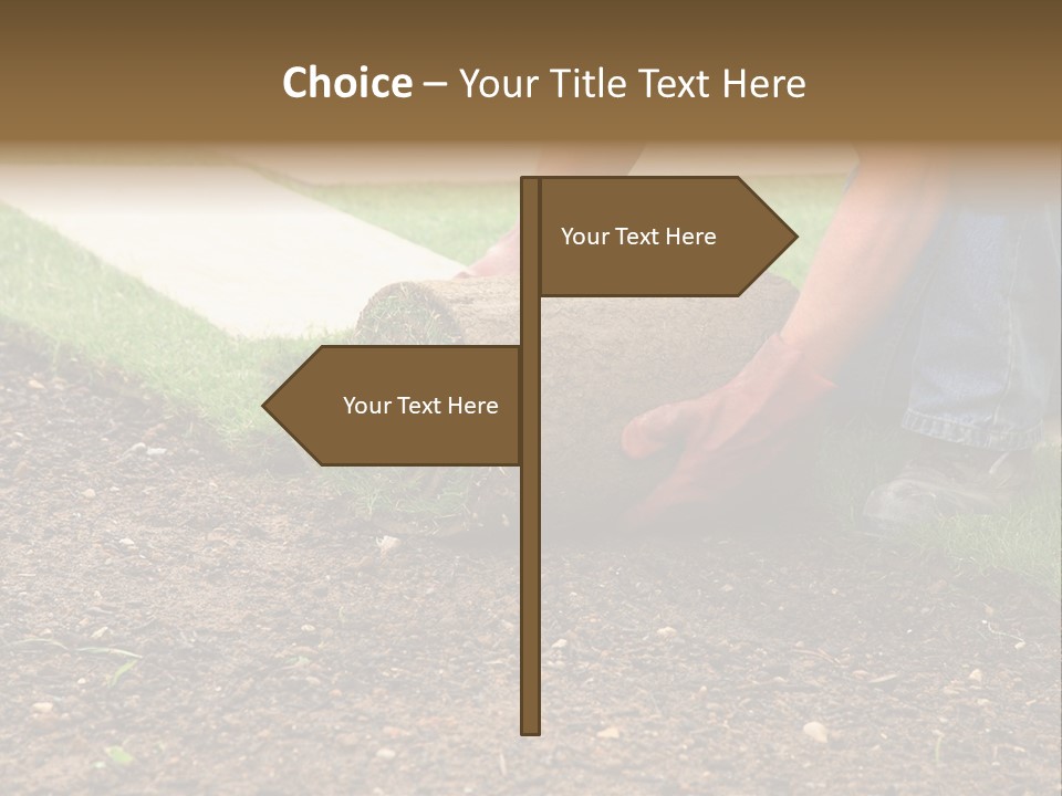 Gardening Detail Grass PowerPoint Template