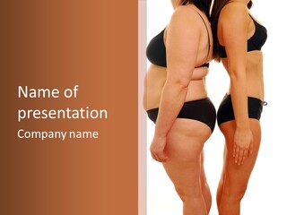 Isolated Woman Big PowerPoint Template