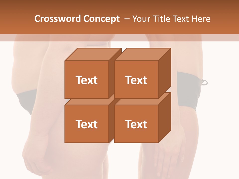 Isolated Woman Big PowerPoint Template