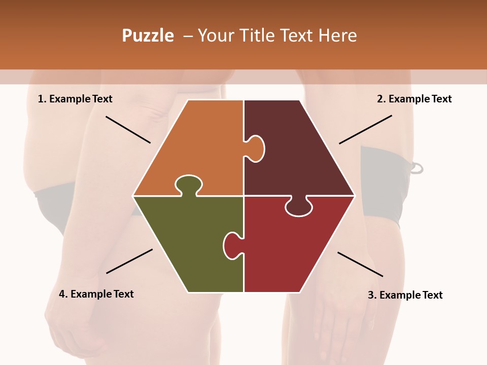 Isolated Woman Big PowerPoint Template