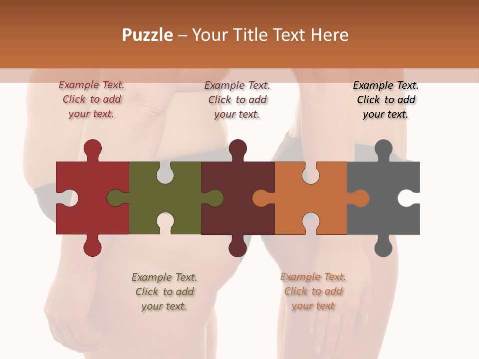 Isolated Woman Big PowerPoint Template