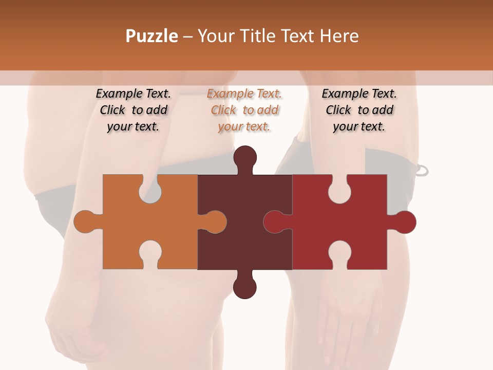 Isolated Woman Big PowerPoint Template