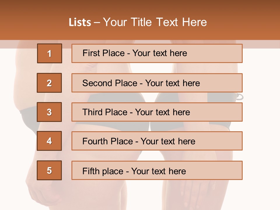 Isolated Woman Big PowerPoint Template
