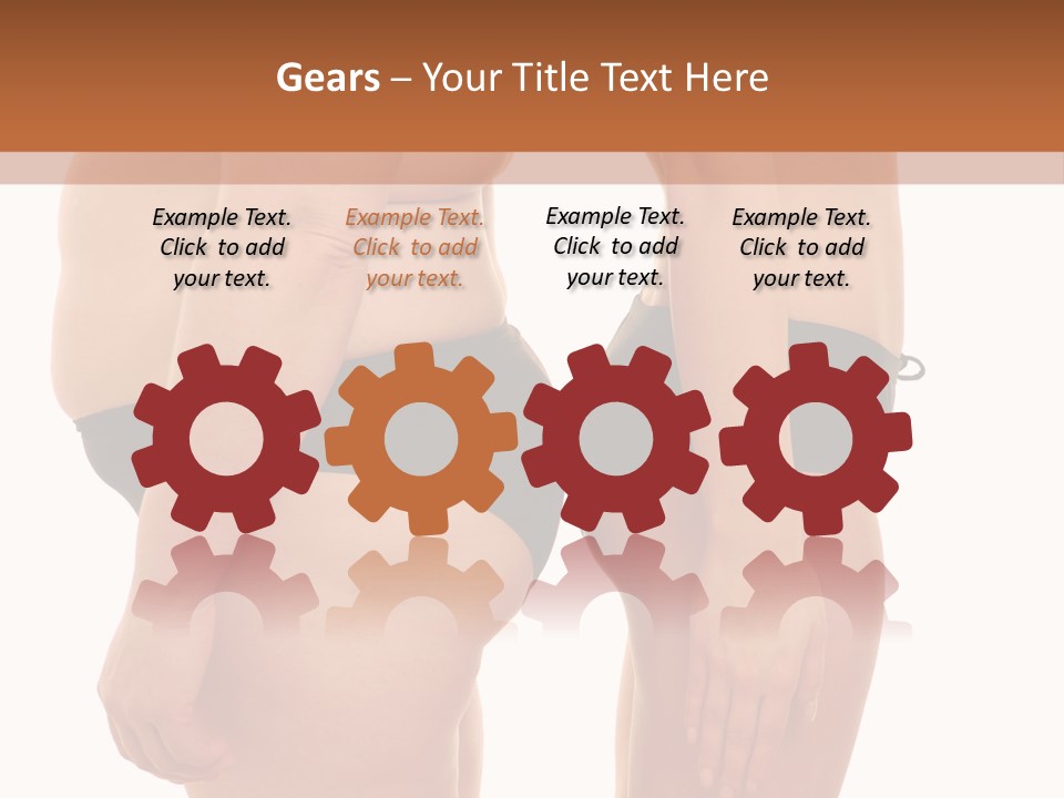 Isolated Woman Big PowerPoint Template